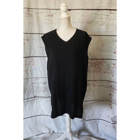 Eileen Fisher Black Silk Shift Dress Size Small - Picture 1 of 7